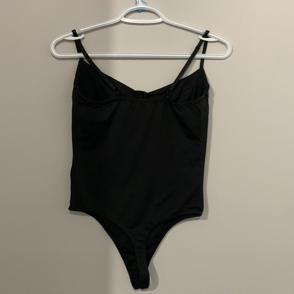 Streetwear Society, black/size M. Snap bottom bodysuit with thong bottom - Picture 3 of 4